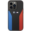 Etui BMW BMHCP14L22SCSK iPhone 14 Pro 6,1" czarny/black Silicone Blue&Red Stripes M Collection