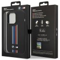 Etui BMW BMHCP14L22SWTK iPhone 14 Pro 6,1" czarny/black Silicone Vertical Tricolor Lines