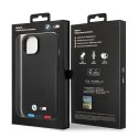 Etui BMW BMHCP14M22PTDK iPhone 14 Plus / 15 Plus 6,7" czarny/black Leather Stamp Tricolor