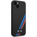 Etui BMW BMHCP14M22SOTK iPhone 14 Plus / 15 Plus 6,7" czarny/black Silicone Slanted Sttripes