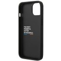 Etui BMW BMHCP14S22PTDK iPhone 14 / 15 / 13 6.1" czarny/black Leather Stamp Tricolor