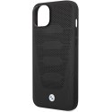 Etui BMW BMHCP14S22RPSK iPhone 14 / 15 / 13 6.1" czarny/black Leather Seats Pattern