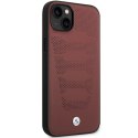 Etui BMW BMHCP14S22RPSR iPhone 14 / 15 / 13 6.1" burgundowy/burgundy Leather Seats Pattern