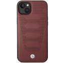 Etui BMW BMHCP14S22RPSR iPhone 14 / 15 / 13 6.1" burgundowy/burgundy Leather Seats Pattern