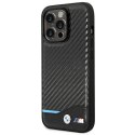 Etui BMW BMHCP14X22NBCK iPhone 14 Pro Max 6,7" czarny/black Leather Carbon