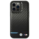 Etui BMW BMHCP14X22NBCK iPhone 14 Pro Max 6,7" czarny/black Leather Carbon