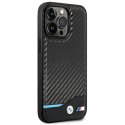 Etui BMW BMHCP14X22NBCK iPhone 14 Pro Max 6,7" czarny/black Leather Carbon