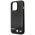 Etui BMW BMHCP14X22NBCK iPhone 14 Pro Max 6,7" czarny/black Leather Carbon