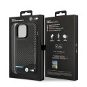 Etui BMW BMHCP14X22NBCK iPhone 14 Pro Max 6,7" czarny/black Leather Carbon