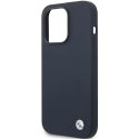 Etui BMW BMHCP14XSILNA iPhone 14 Pro Max 6,7" granatowy/navy Silicone Metal Logo