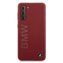 Etui BMW BMHCS21SSLBLRE S21 G991 czerwony/red hardcase Silicone Signature Logo