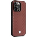 Etui BMW BMHMP14X22RFGR iPhone 14 Pro Max 6,7" burgundowy/burgundy Leather Diamond Pattern MagSafe