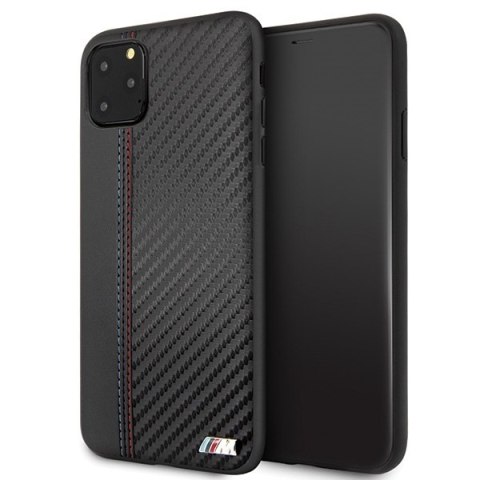 Etui hardcase BMW BMHCN65MCARBK iPhone 11 Pro Max czarny/black PU Carbon