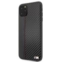 Etui hardcase BMW BMHCN65MCARBK iPhone 11 Pro Max czarny/black PU Carbon