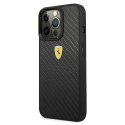 Ferrari FEHCP13LFCABK iPhone 13 Pro / 13 6,1" czarny/black hardcase On Track Real Carbon