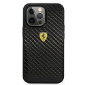 Ferrari FEHCP13LFCABK iPhone 13 Pro / 13 6,1" czarny/black hardcase On Track Real Carbon