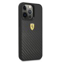 Ferrari FEHCP13LFCABK iPhone 13 Pro / 13 6,1" czarny/black hardcase On Track Real Carbon