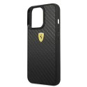 Ferrari FEHCP13LFCABK iPhone 13 Pro / 13 6,1" czarny/black hardcase On Track Real Carbon