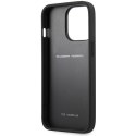 Ferrari FEHCP13LRGOG iPhone 13 Pro / 13 6.1" czarny/black hardcase Leather Curved Line