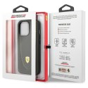 Ferrari FEHCP13LRGOG iPhone 13 Pro / 13 6.1" czarny/black hardcase Leather Curved Line