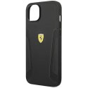 Ferrari FEHCP14MRBUK iPhone 14 Plus / 15 Plus 6.7" czarny/black hardcase Leather Stamp Sides