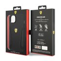 Ferrari FEHCP14MRBUK iPhone 14 Plus / 15 Plus 6.7" czarny/black hardcase Leather Stamp Sides