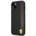 Ferrari FEHCP14SAXBK iPhone 14 / 15 / 13 6.1" czarny/black hardcase Carbon