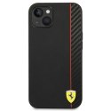Ferrari FEHCP14SAXBK iPhone 14 / 15 / 13 6.1" czarny/black hardcase Carbon