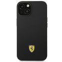 Ferrari FEHCP14SSIBBK iPhone 14 / 15 / 13 6.1" czarny/black hardcase Silicone Metal Logo
