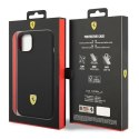 Ferrari FEHCP14SSIBBK iPhone 14 / 15 / 13 6.1" czarny/black hardcase Silicone Metal Logo