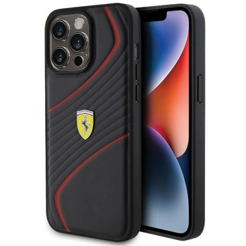 Ferrari FEHCP15XPTWK iPhone 15 Pro Max 6.7" czarny/black hardcase Twist Metal Logo