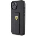 Ferrari FEHCP15SGSPSIK iPhone 15 / 14 / 13 6.1" czarny/black hardcase Grip Stand Metal Logo