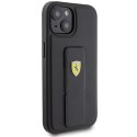 Ferrari FEHCP15SGSPSIK iPhone 15 / 14 / 13 6.1" czarny/black hardcase Grip Stand Metal Logo