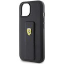 Ferrari FEHCP15SGSPSIK iPhone 15 / 14 / 13 6.1" czarny/black hardcase Grip Stand Metal Logo