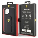 Ferrari FEHCP15SGSPSIK iPhone 15 / 14 / 13 6.1" czarny/black hardcase Grip Stand Metal Logo