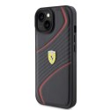 Ferrari FEHCP15SPTWK iPhone 15 / 14 / 13 6.1" czarny/black hardcase Twist Metal Logo