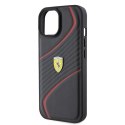 Ferrari FEHCP15SPTWK iPhone 15 / 14 / 13 6.1" czarny/black hardcase Twist Metal Logo