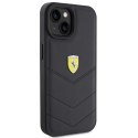 Ferrari FEHCP15SRDUK iPhone 15 / 14 / 13 6.1" czarny/black hardcase Quilted Metal Logo