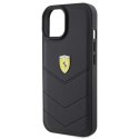 Ferrari FEHCP15SRDUK iPhone 15 / 14 / 13 6.1" czarny/black hardcase Quilted Metal Logo