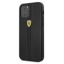 Ferrari FESNECHCP12MBK iPhone 12/12 Pro 6,1" czarny/black hardcase On Track PU Carbon