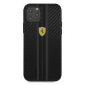 Ferrari FESNECHCP12MBK iPhone 12/12 Pro 6,1" czarny/black hardcase On Track PU Carbon