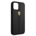 Ferrari FESNECHCP12MBK iPhone 12/12 Pro 6,1" czarny/black hardcase On Track PU Carbon