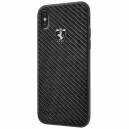 Ferrari Hardcase FEHCAHCPXBK iPhone X/Xs black/czarny Carbon Heritage