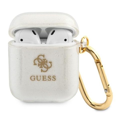 Guess GUA2UCG4GT AirPods 1/2 cover Transparent Glitter Collection