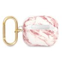 Guess GUA3HCHMAP AirPods 3 cover różowy/pink Marble Strap Collection