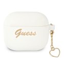 Guess GUA3LSCHSH AirPods 3 cover biały/white Silicone Charm Heart Collection