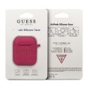 Guess GUACCSILGLFU AirPods 1/2 cover fuksja/fuchsia Silicone Glitter