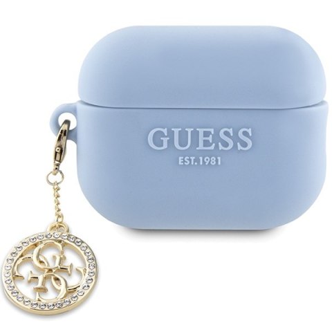 Guess GUAP23DSLGHDB AirPods Pro 2 (2022/2023) cover niebieski/blue 3D Rubber 4G Diamond Charm