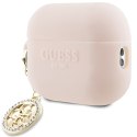 Guess GUAP23DSLGHDP AirPods Pro 2 (2022/2023) cover różowy/pink 3D Rubber 4G Diamond Charm