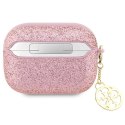 Guess GUAP2GLGSHP AirPods Pro 2 (2022/2023) cover różowy/pink Glitter Flake 4G Charm